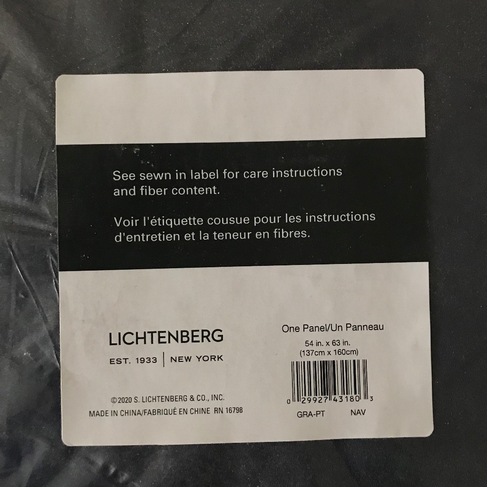 4 panel curtains Navy Blue